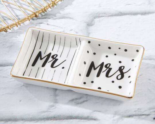 Kate Aspen® Mr. & Mrs. Ring Dish, 2ct.